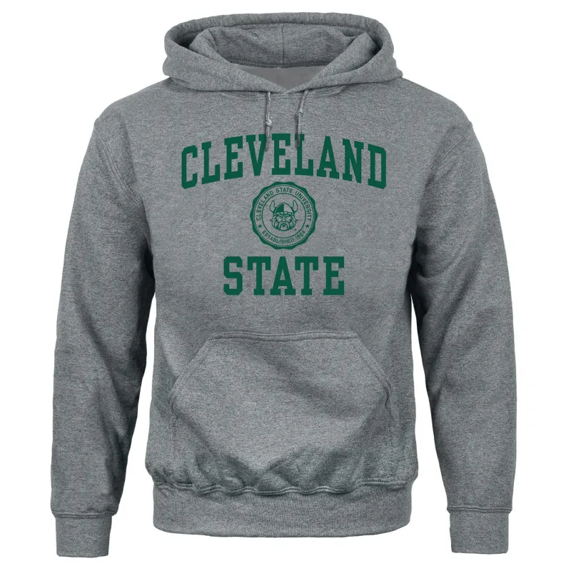 Cleveland State University Heritage Hooded Sweatshirt (Charcoal Grey) sold by Barnesmith