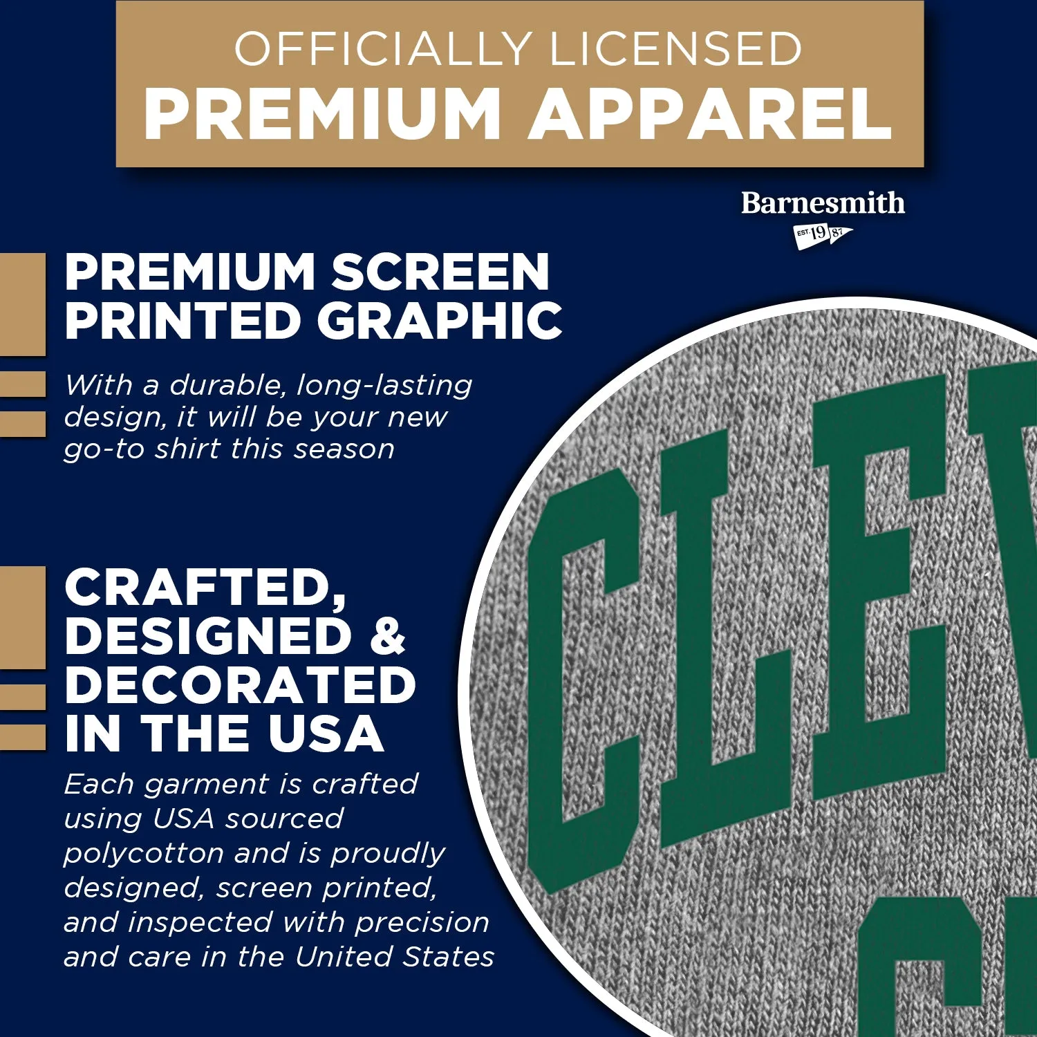 Cleveland State University Classic T-Shirt (Charcoal Grey) sold by Barnesmith product image thumbnail 4