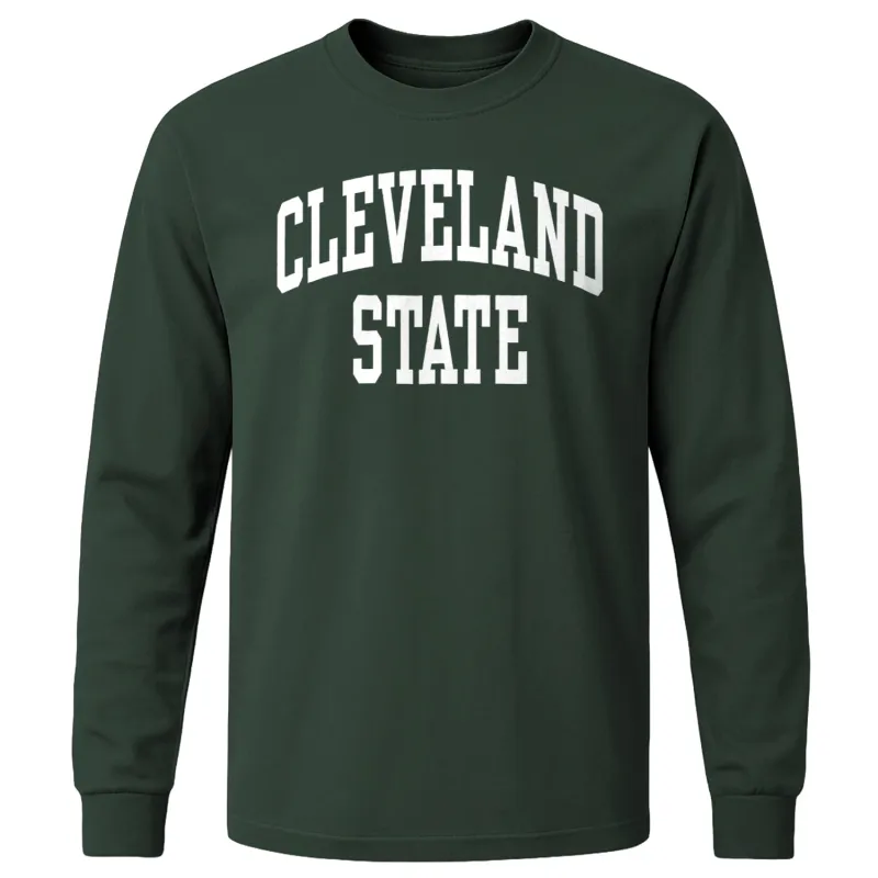 Cleveland State University Classic Long Sleeve T-Shirt (Hunter Green) sold by Barnesmith