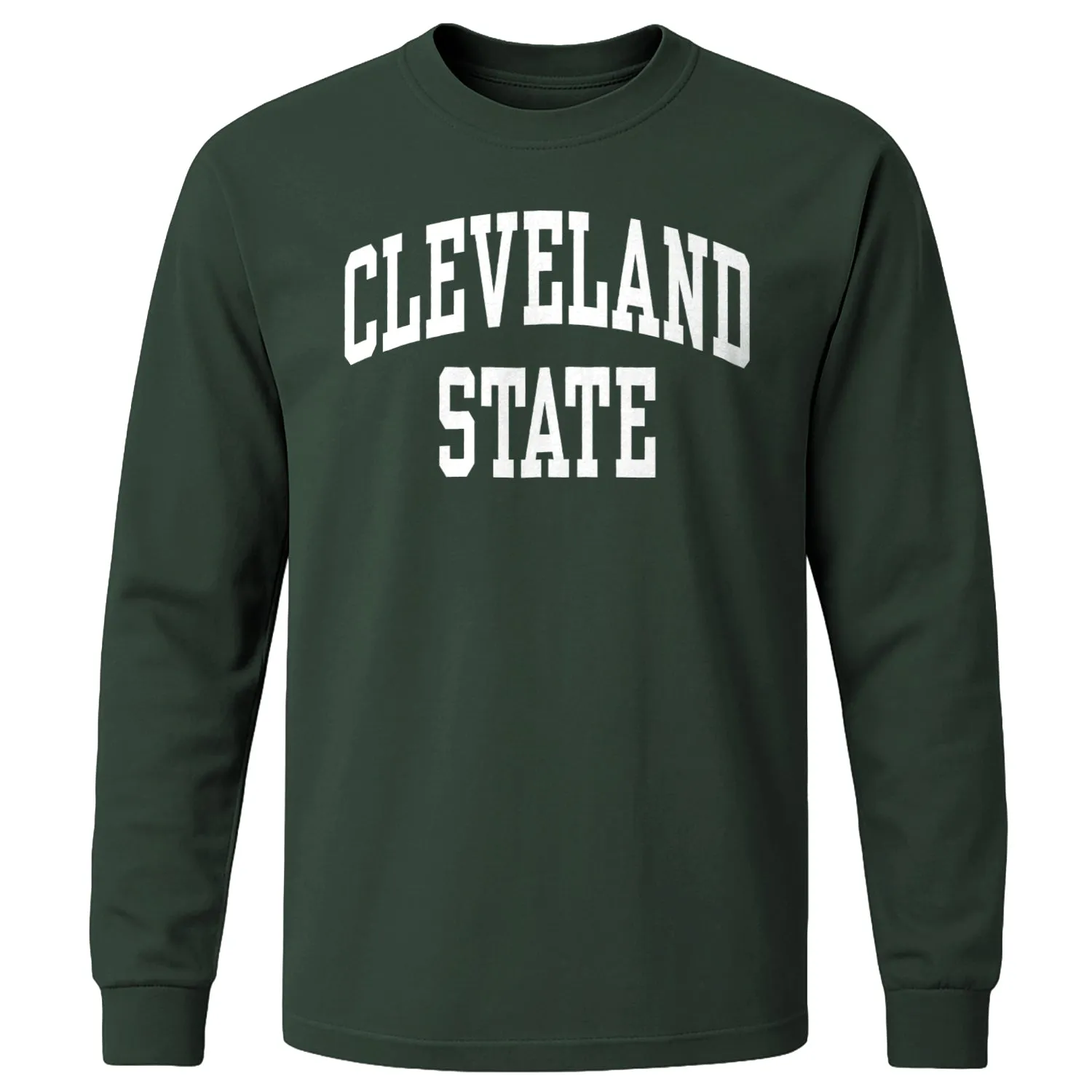 Cleveland State University Classic Long Sleeve T-Shirt (Hunter Green) sold by Barnesmith