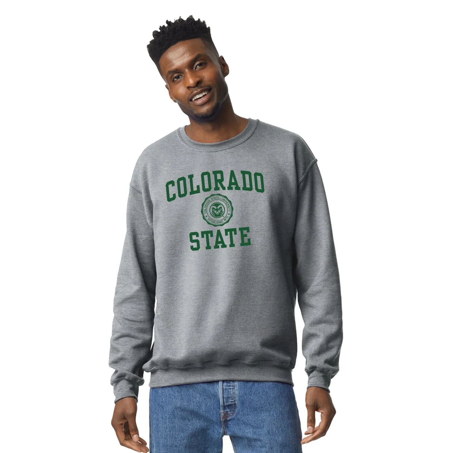 Colorado State University Heritage Sweatshirt (Charcoal Grey) sold by Barnesmith product image thumbnail 2