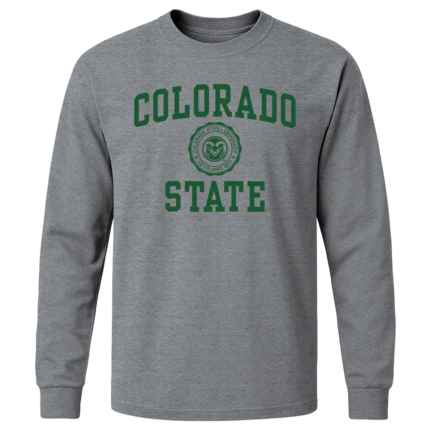 Colorado State University Heritage Long Sleeve T-Shirt (Charcoal Grey) sold by Barnesmith