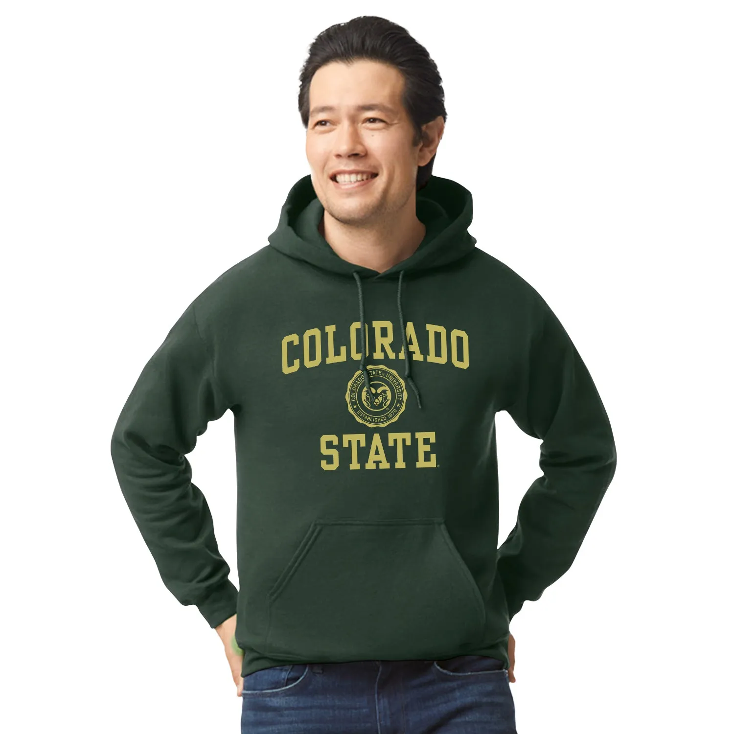 Colorado State University Heritage Hooded Sweatshirt (Hunter Green) sold by Barnesmith product image thumbnail 2