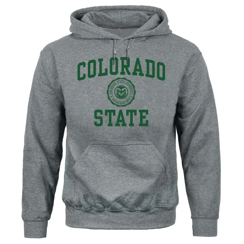 Colorado State University Heritage Hooded Sweatshirt (Charcoal Grey) sold by Barnesmith