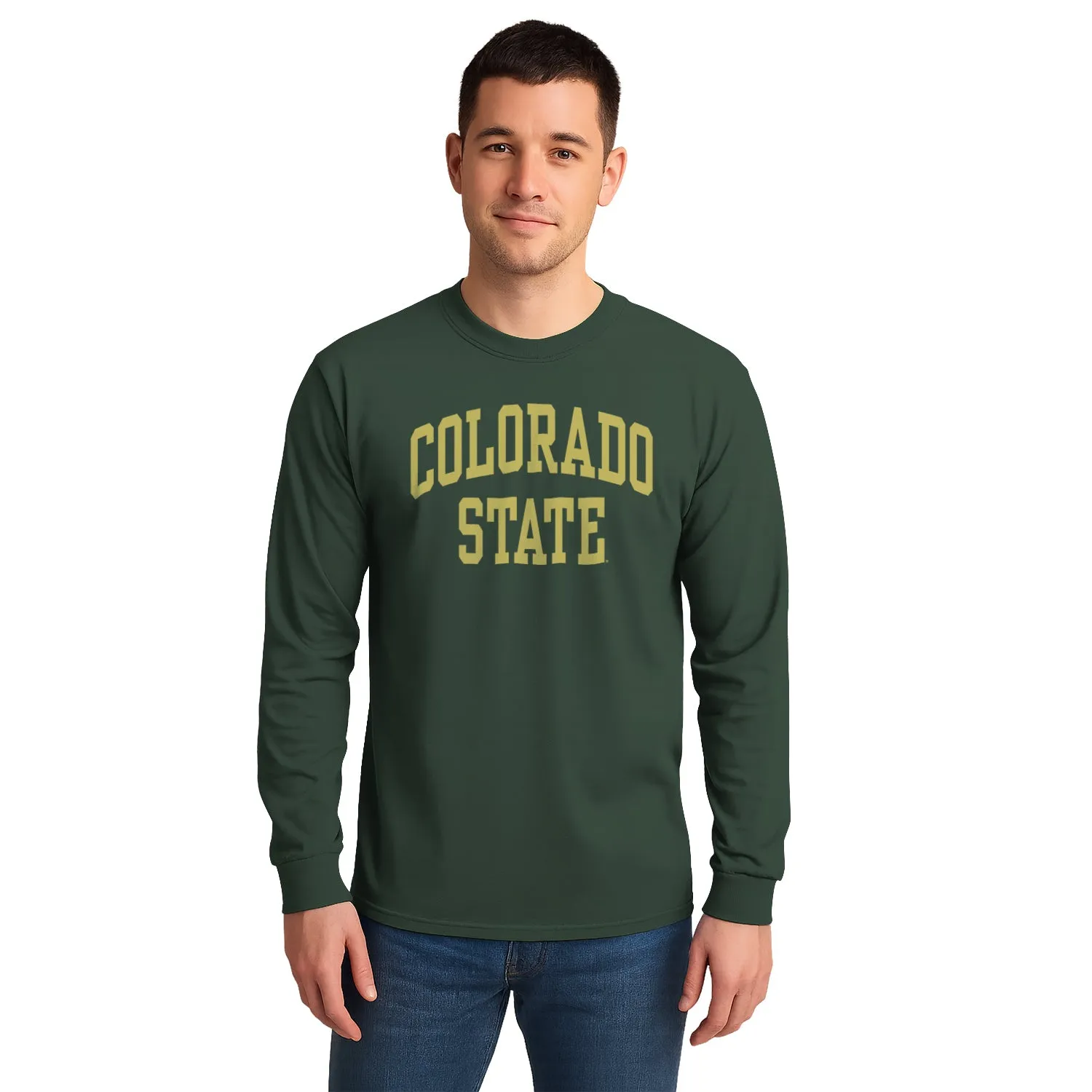 Colorado State University Classic Long Sleeve T-Shirt (Hunter Green) sold by Barnesmith product image thumbnail 2