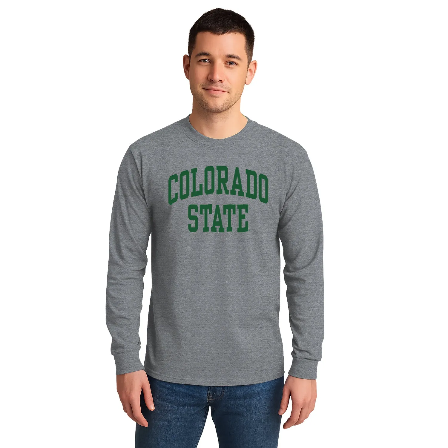Colorado State University Classic Long Sleeve T-Shirt (Charcoal Grey) sold by Barnesmith product image thumbnail 2