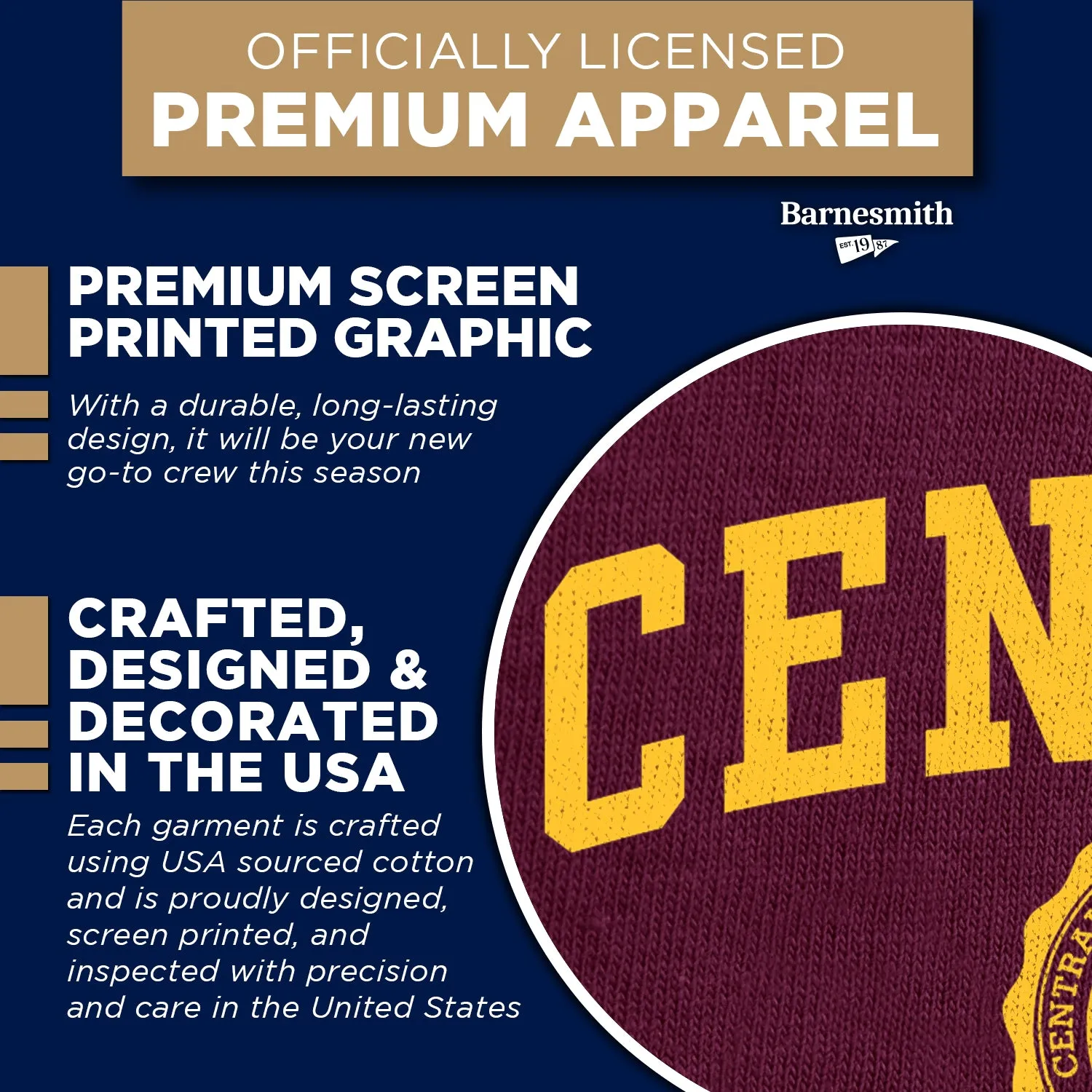 Central Michigan University Heritage Sweatshirt (Maroon) sold by Barnesmith product image thumbnail 4