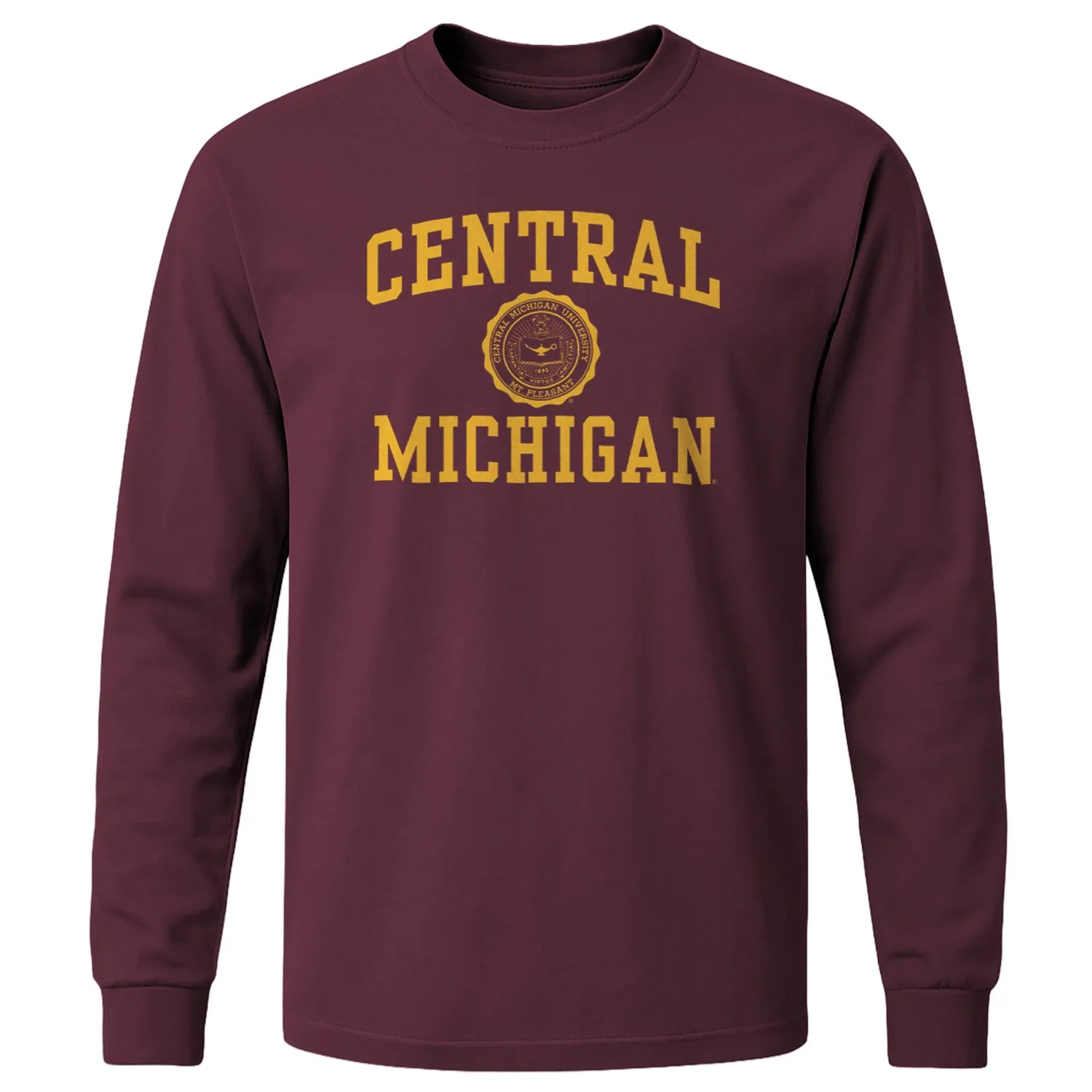 Central Michigan University Heritage Long Sleeve T-Shirt (Maroon) sold by Barnesmith
