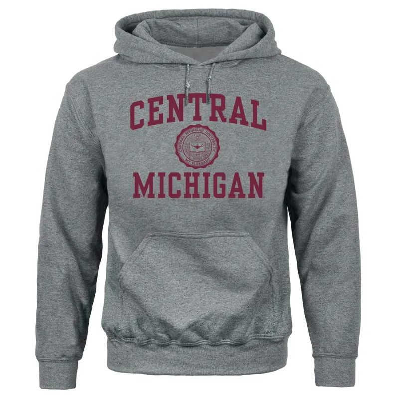 Central Michigan University Heritage Hooded Sweatshirt (Charcoal Grey) sold by Barnesmith