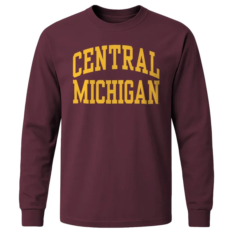 Central Michigan University Classic Long Sleeve T-Shirt (Maroon) sold by Barnesmith