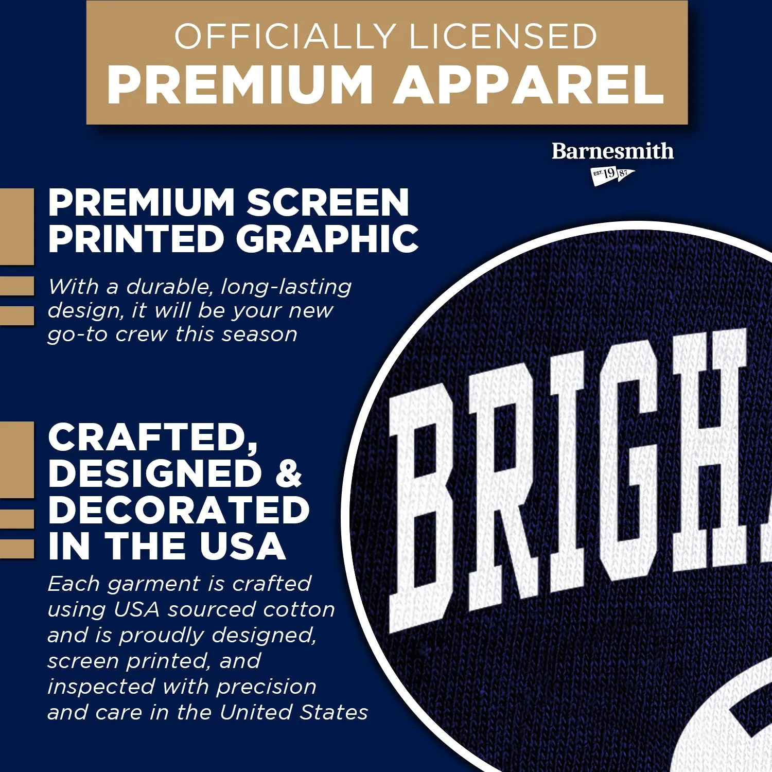Brigham Young University Heritage Sweatshirt (Navy) sold by Barnesmith product image thumbnail 4