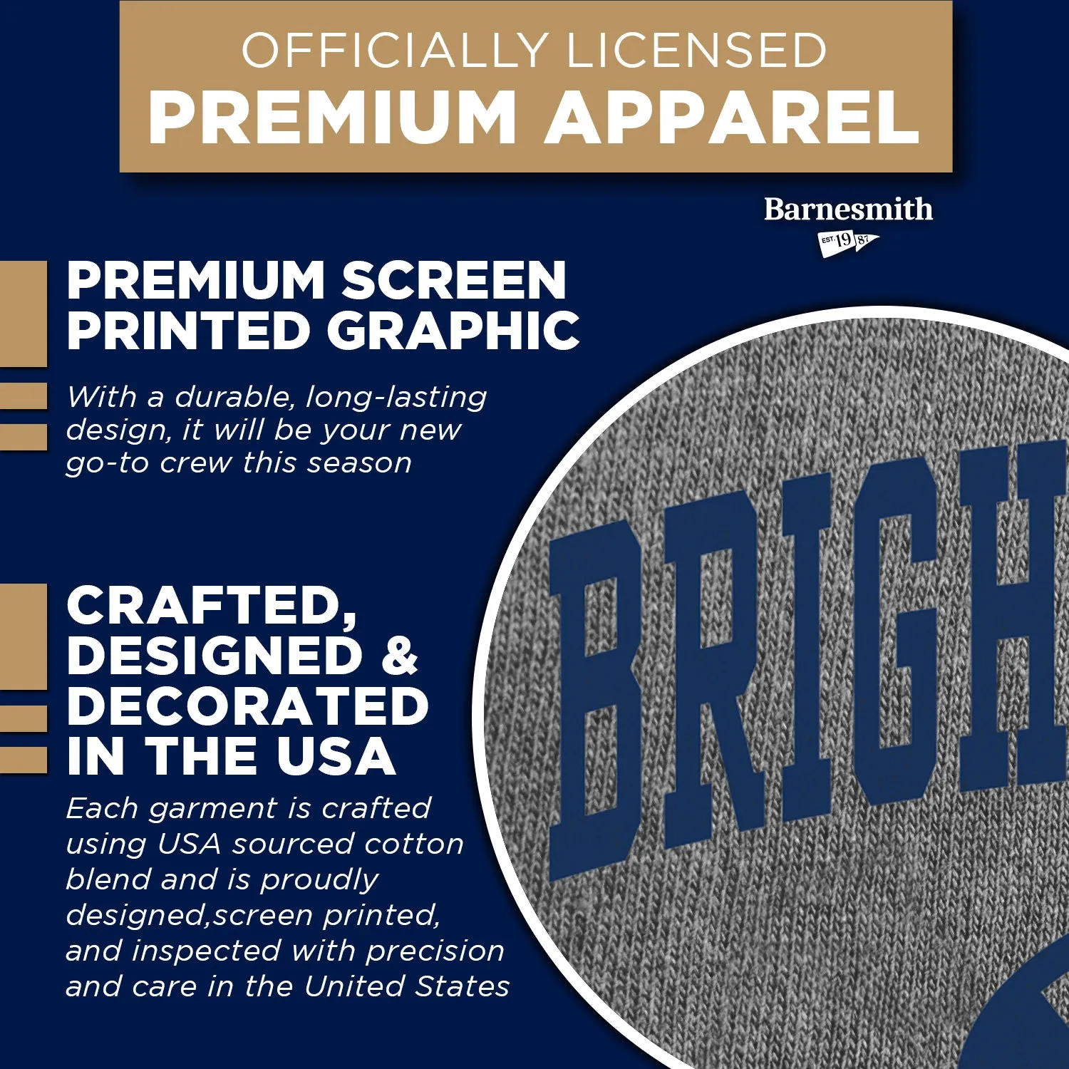 Brigham Young University Heritage Sweatshirt (Charcoal Grey) sold by Barnesmith product image thumbnail 4