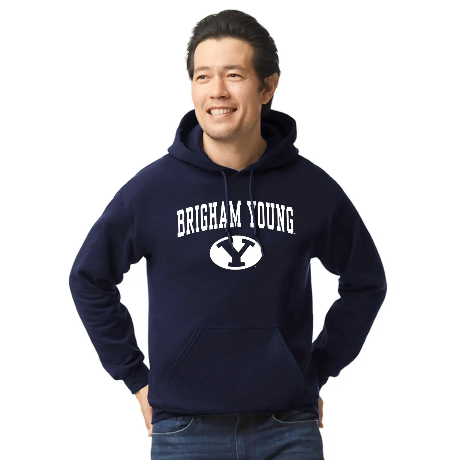 Brigham Young University Heritage Hooded Sweatshirt (Navy) sold by Barnesmith product image thumbnail 2
