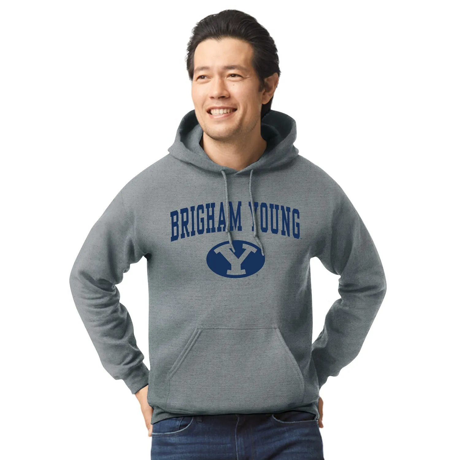 Brigham Young University Heritage Hooded Sweatshirt (Charcoal Grey) sold by Barnesmith product image thumbnail 2