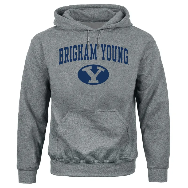 Brigham Young University Heritage Hooded Sweatshirt (Charcoal Grey) sold by Barnesmith