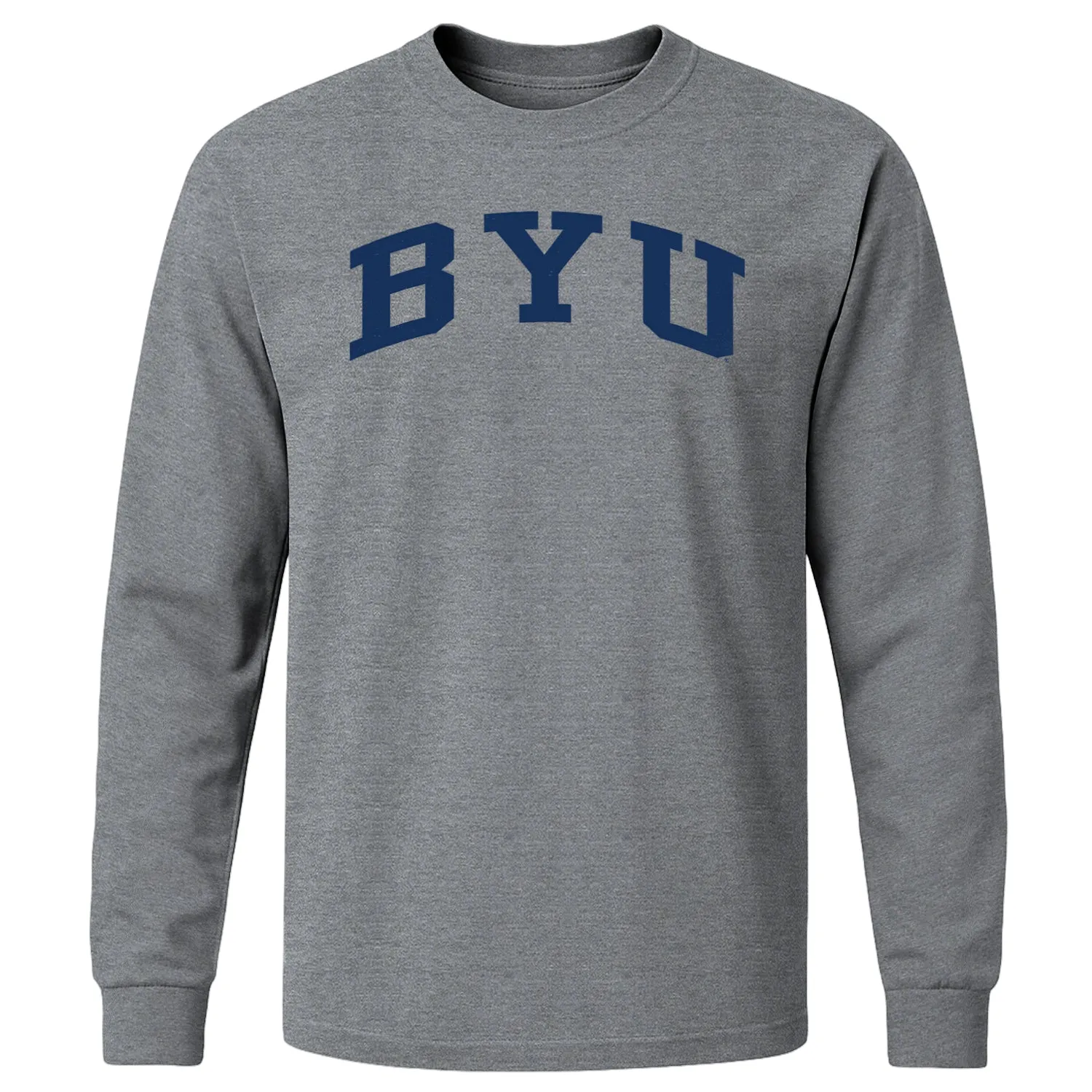 Brigham Young University Classic Long Sleeve T-Shirt (Charcoal Grey) sold by Barnesmith
