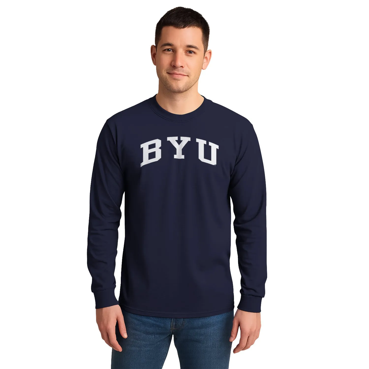 Brigham Young University Classic Long Sleeve T-Shirt (Navy) sold by Barnesmith product image thumbnail 2
