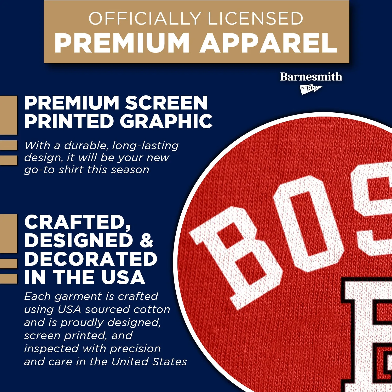 Boston University Heritage T-Shirt (Red) sold by Barnesmith product image thumbnail 4