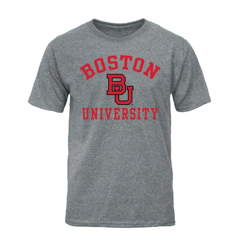 Boston University Heritage T-Shirt (Charcoal Grey) sold by Barnesmith
