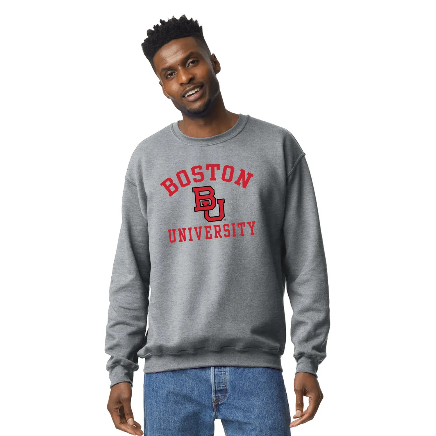 Boston University Heritage Sweatshirt (Charcoal Grey) sold by Barnesmith product image thumbnail 2