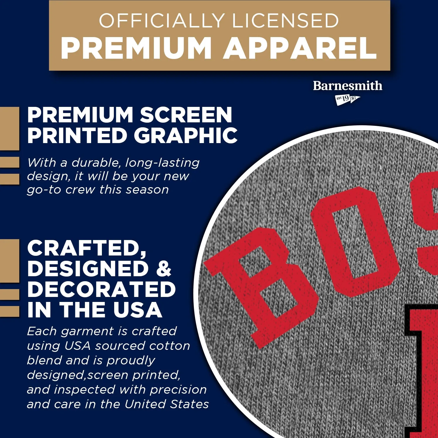 Boston University Heritage Sweatshirt (Charcoal Grey) sold by Barnesmith product image thumbnail 4