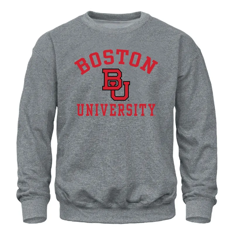 Boston University Heritage Sweatshirt (Charcoal Grey) sold by Barnesmith