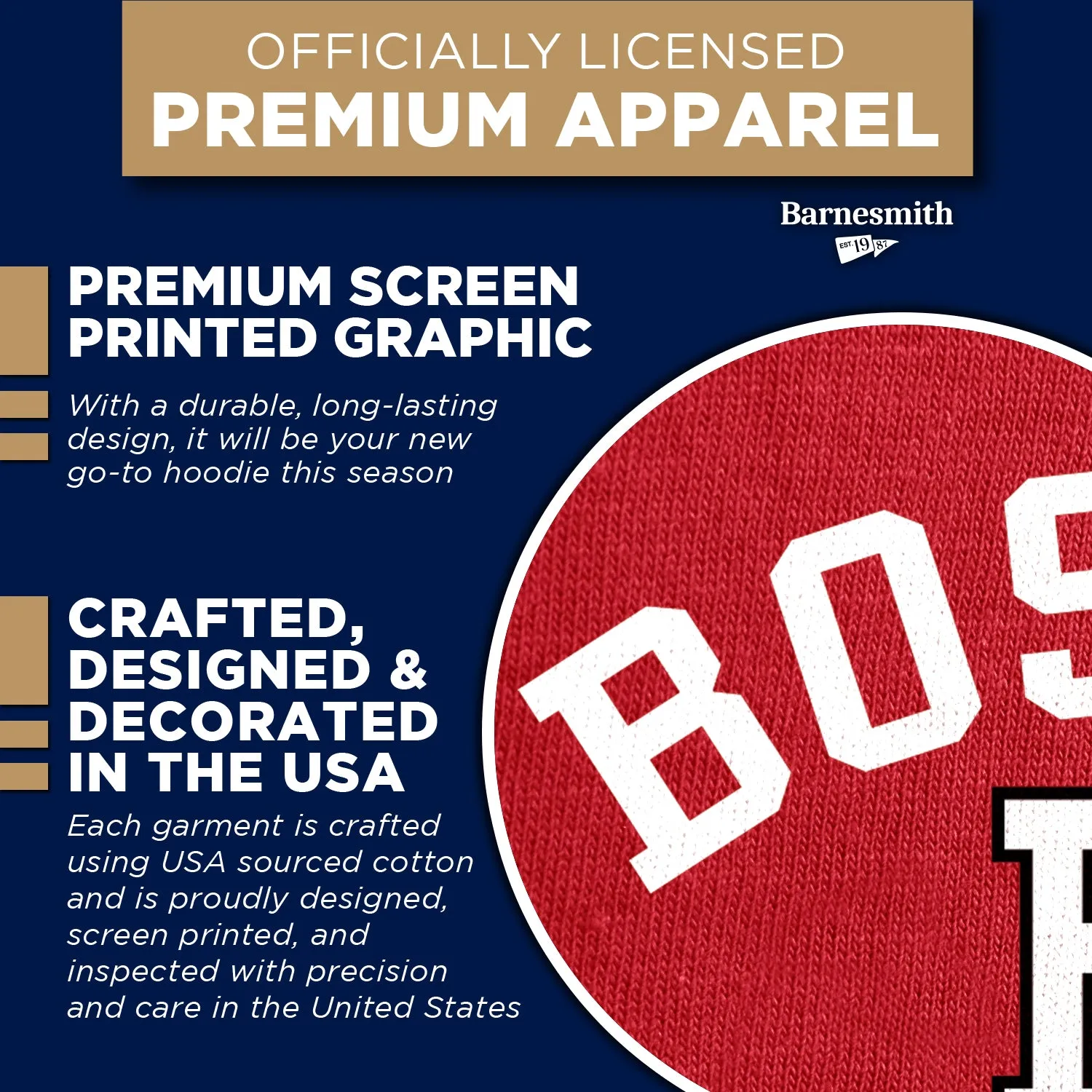 Boston University Heritage Hooded Sweatshirt (Red) sold by Barnesmith product image thumbnail 4