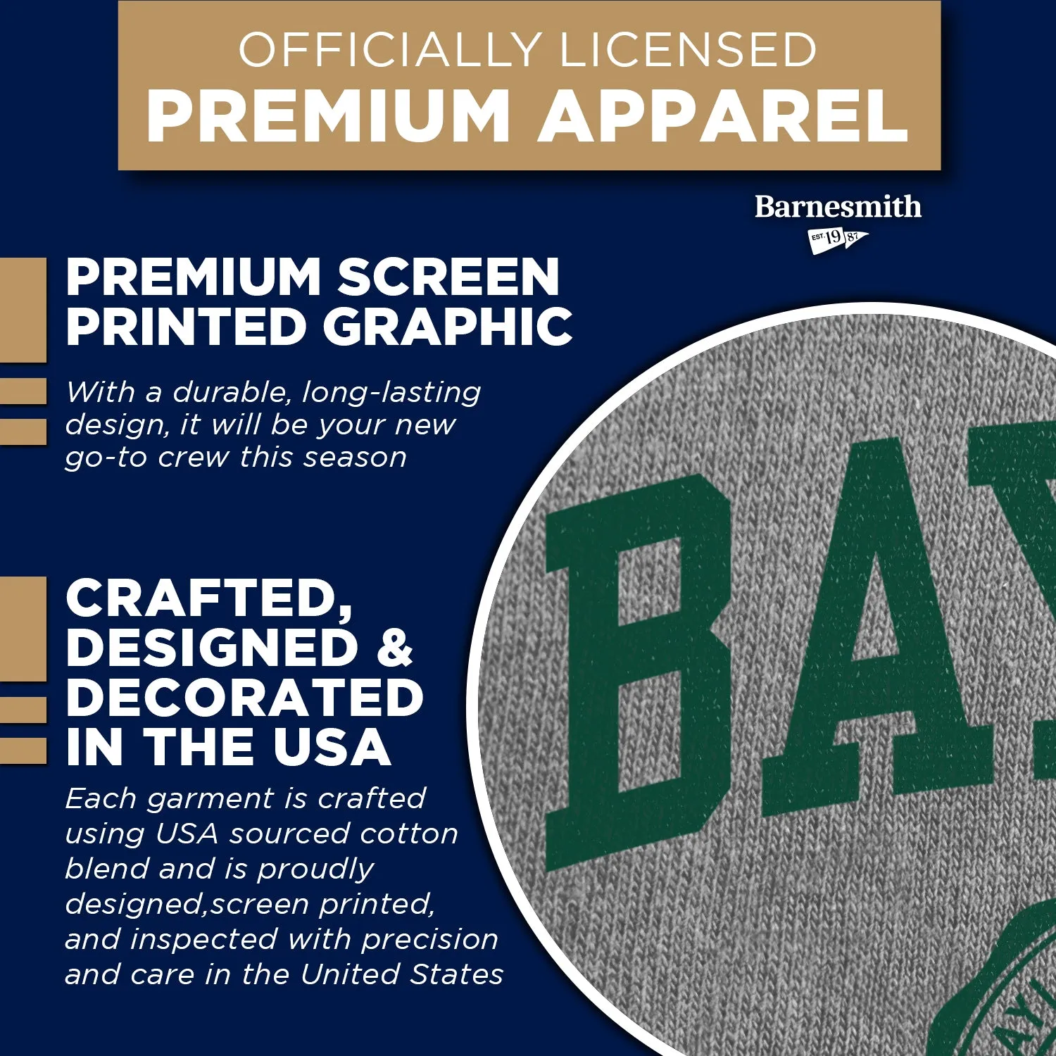 Baylor University Heritage Sweatshirt (Charcoal Grey) sold by Barnesmith product image thumbnail 4