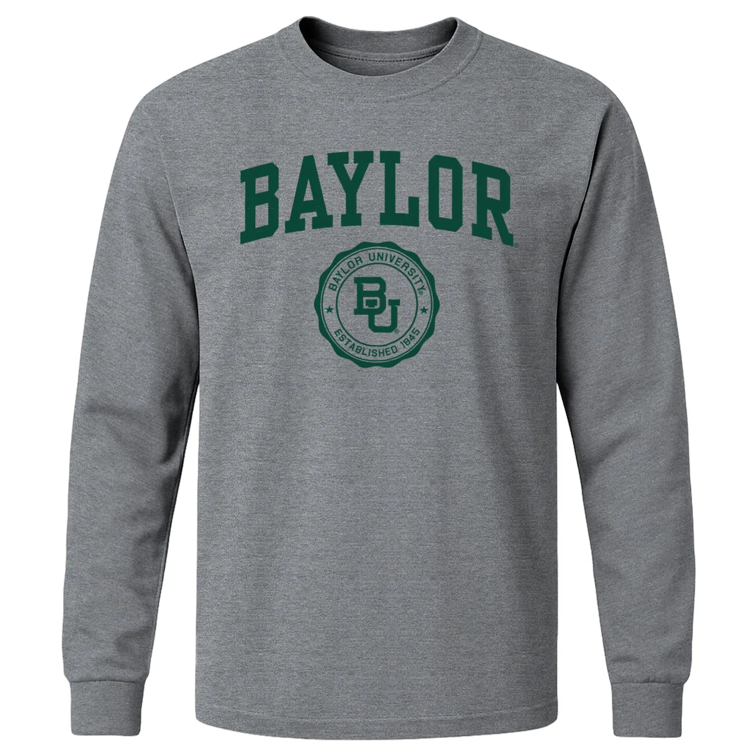 Baylor University Heritage Long Sleeve T-Shirt (Charcoal Grey) sold by Barnesmith
