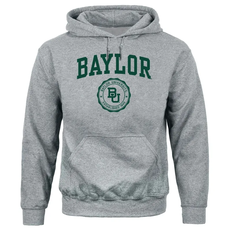 Baylor University Heritage Hooded Sweatshirt (Charcoal Grey) sold by Barnesmith