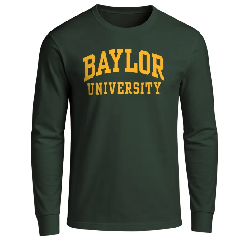 Baylor University Classic Long Sleeve T-Shirt (Hunter Green) sold by Barnesmith