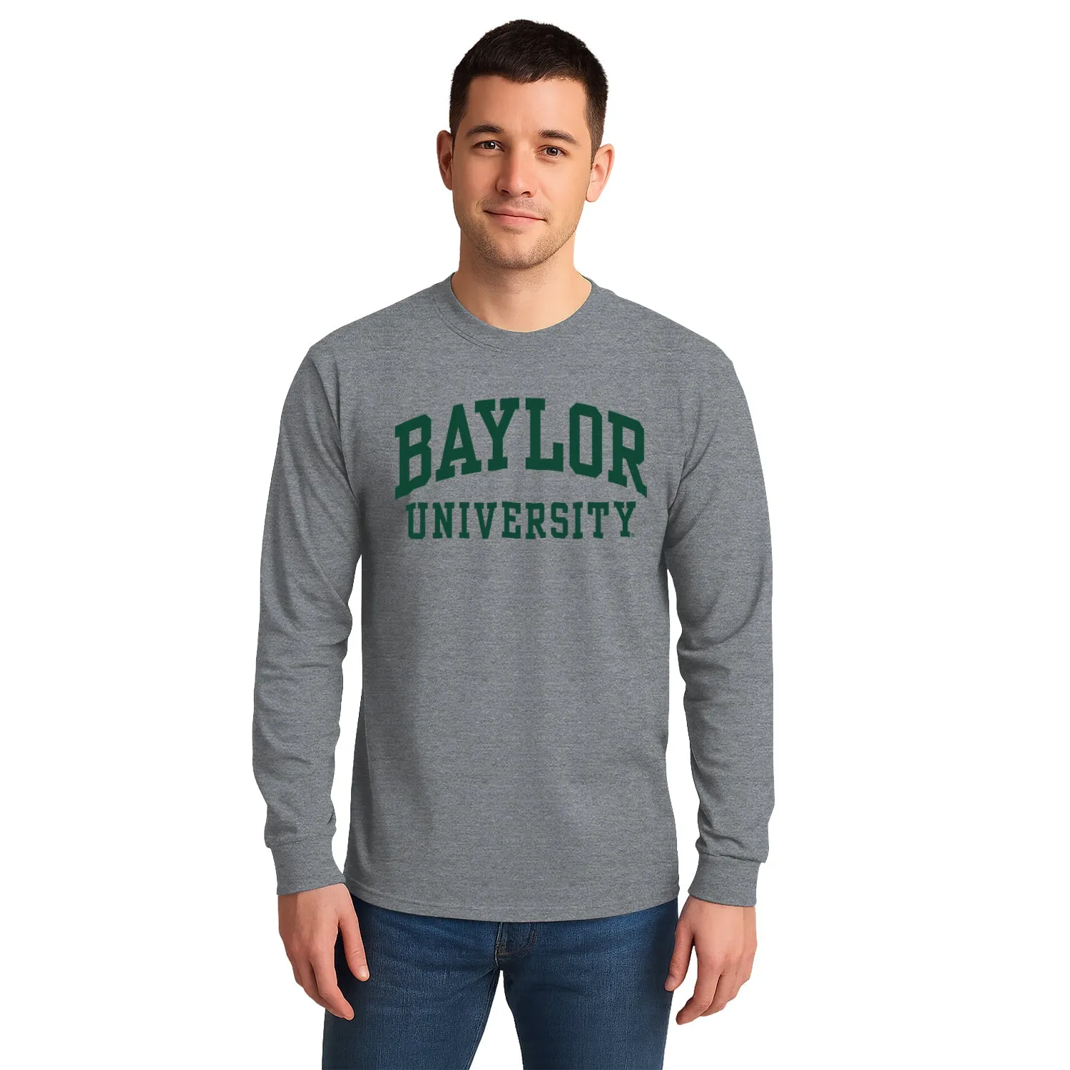 Baylor University Classic Long Sleeve T-Shirt (Charcoal Grey) sold by Barnesmith product image thumbnail 2