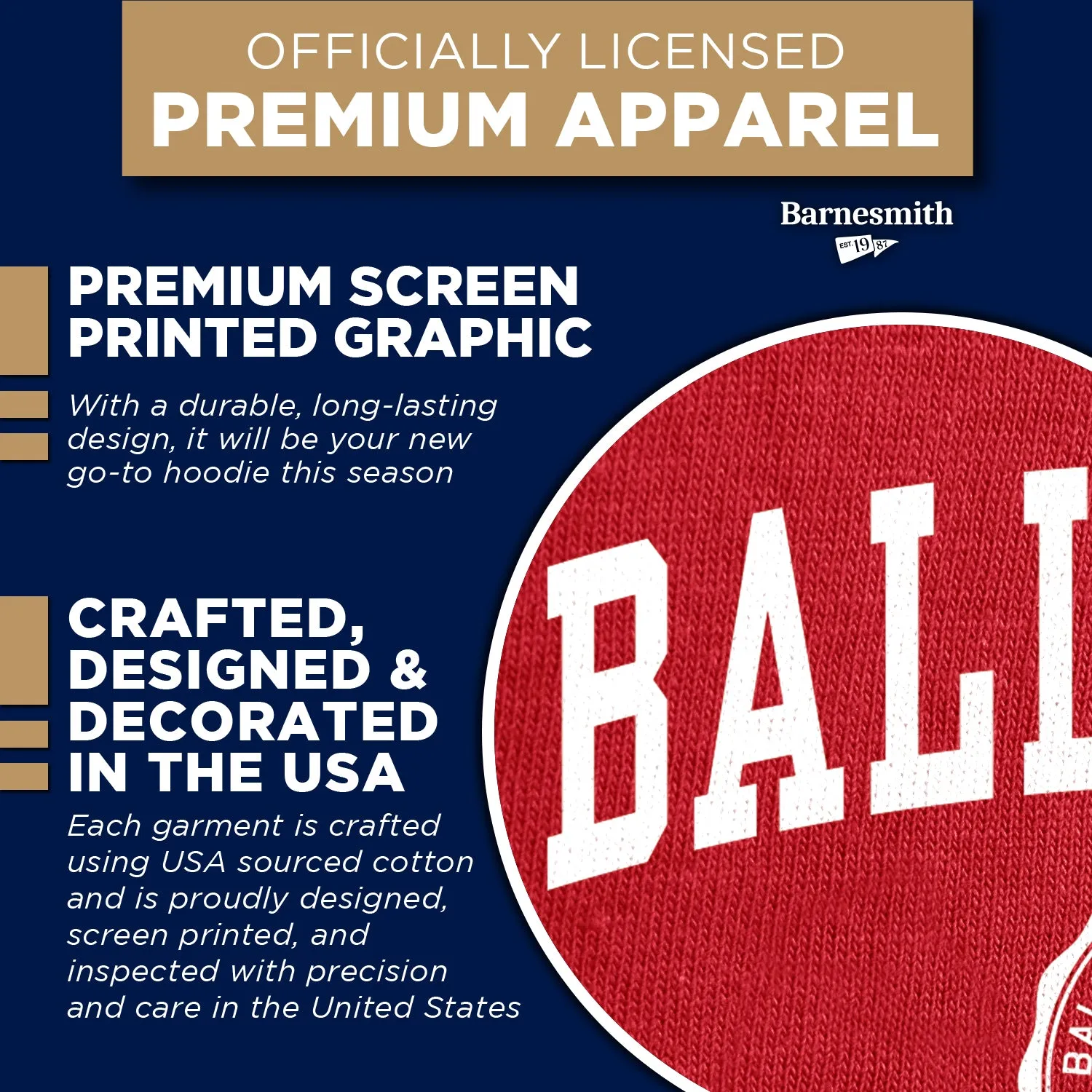 Ball State University Heritage Hooded Sweatshirt (Red) sold by Barnesmith product image thumbnail 4