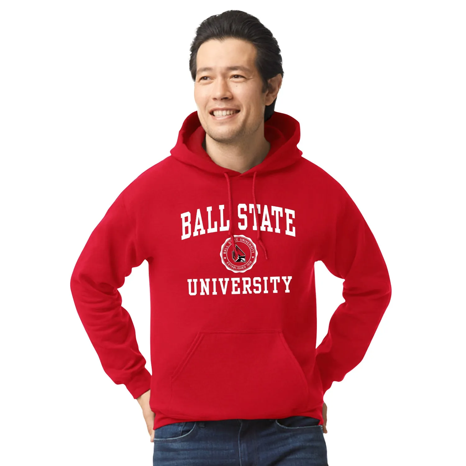Ball State University Heritage Hooded Sweatshirt (Red) sold by Barnesmith product image thumbnail 2