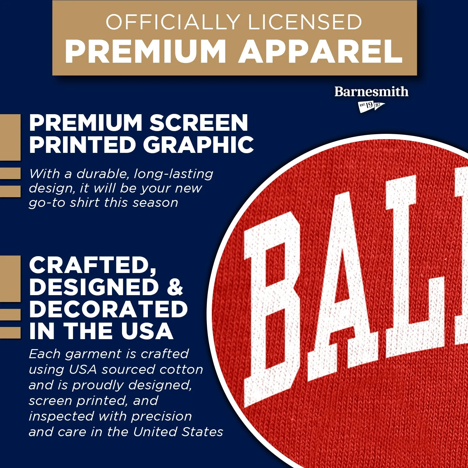 Ball State University Classic T-Shirt (Red) sold by Barnesmith product image thumbnail 4