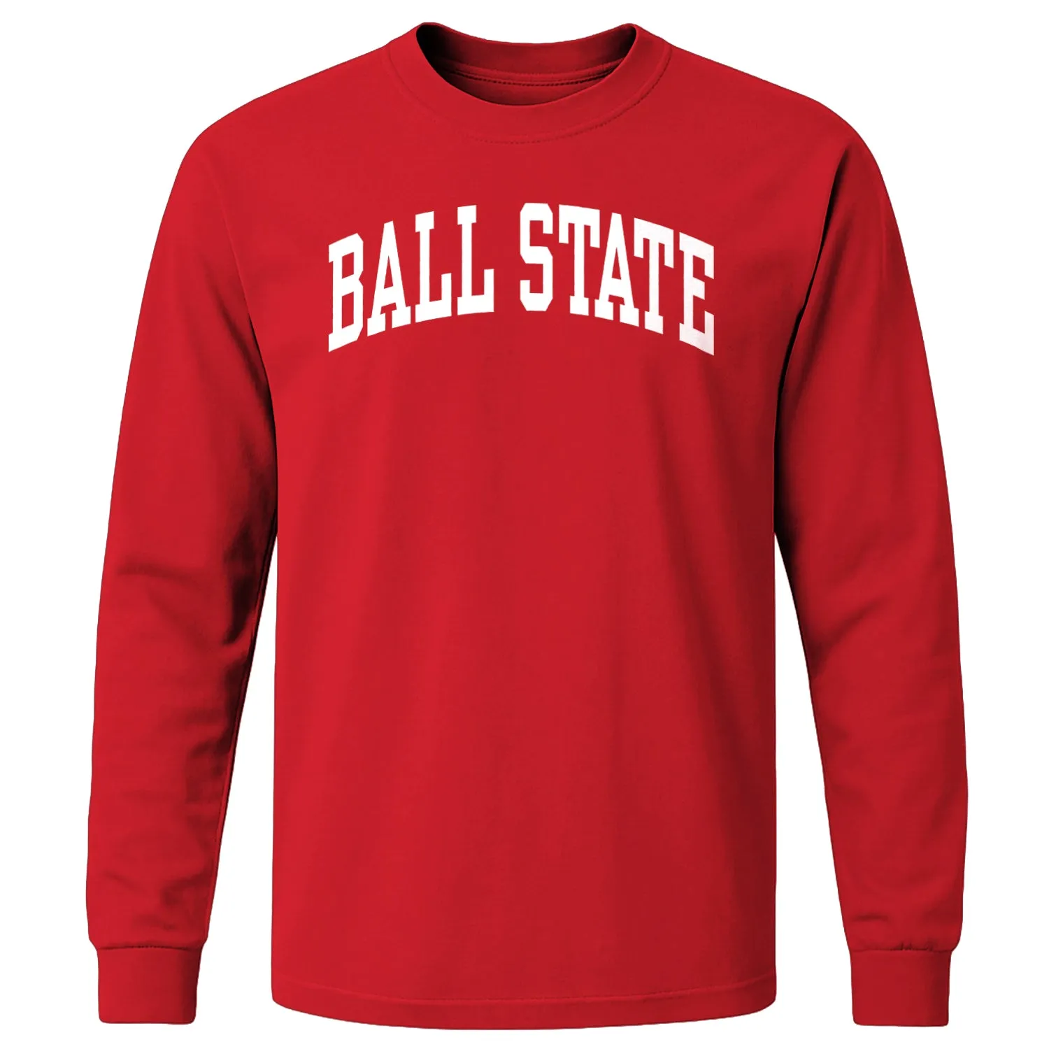 Ball State University Classic Long Sleeve T-Shirt (Red) sold by Barnesmith
