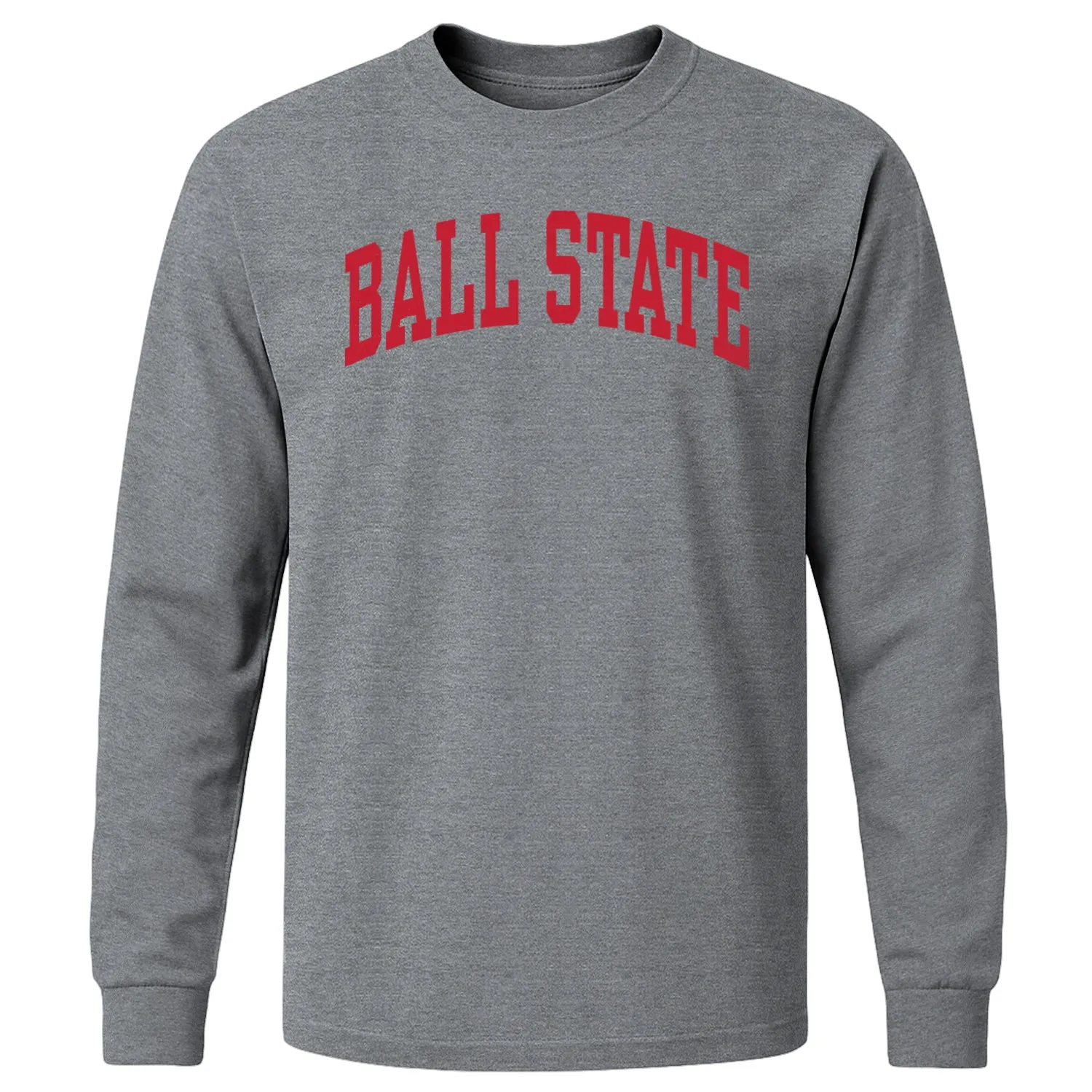 Ball State University Classic Long Sleeve T-Shirt (Charcoal Grey) sold by Barnesmith