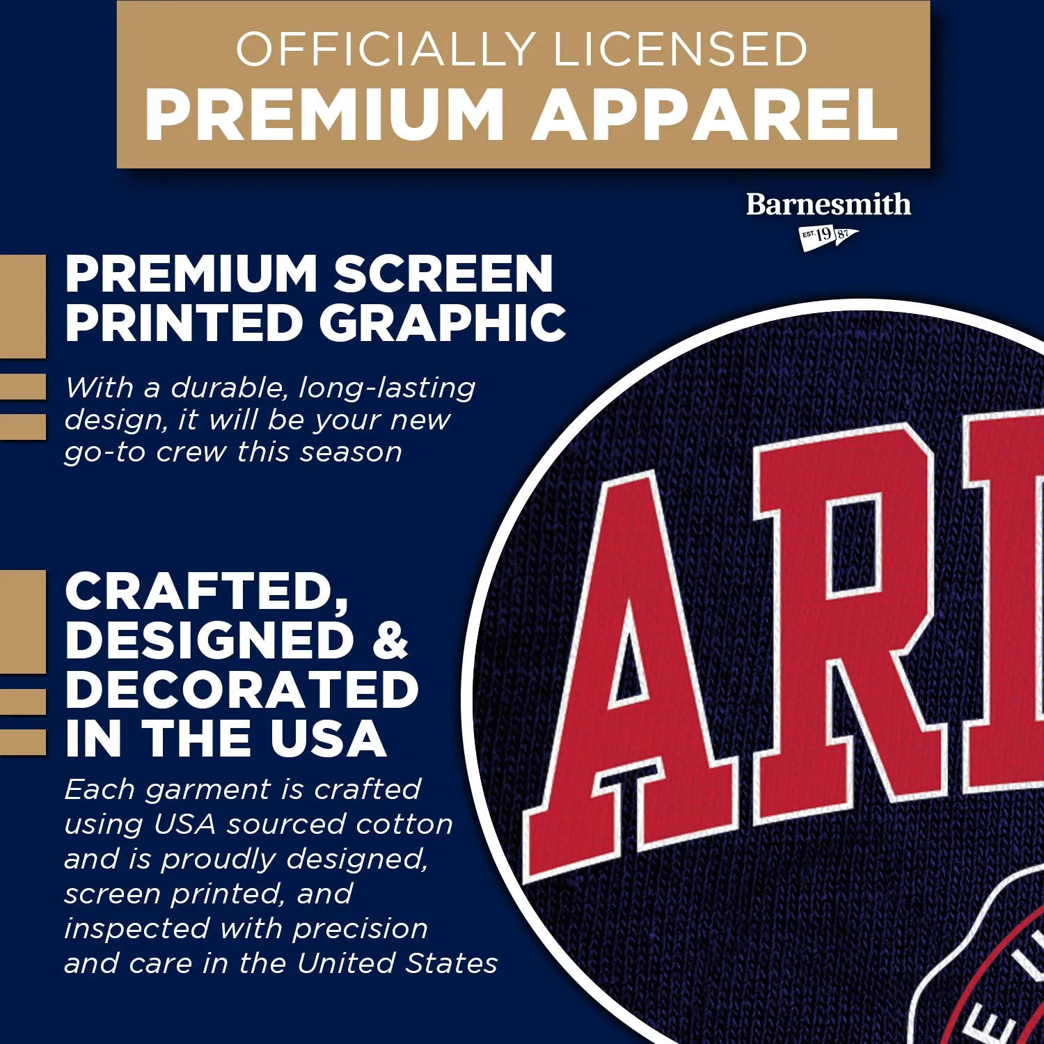 University of Arizona Heritage Sweatshirt (Navy) sold by Barnesmith product image thumbnail 4