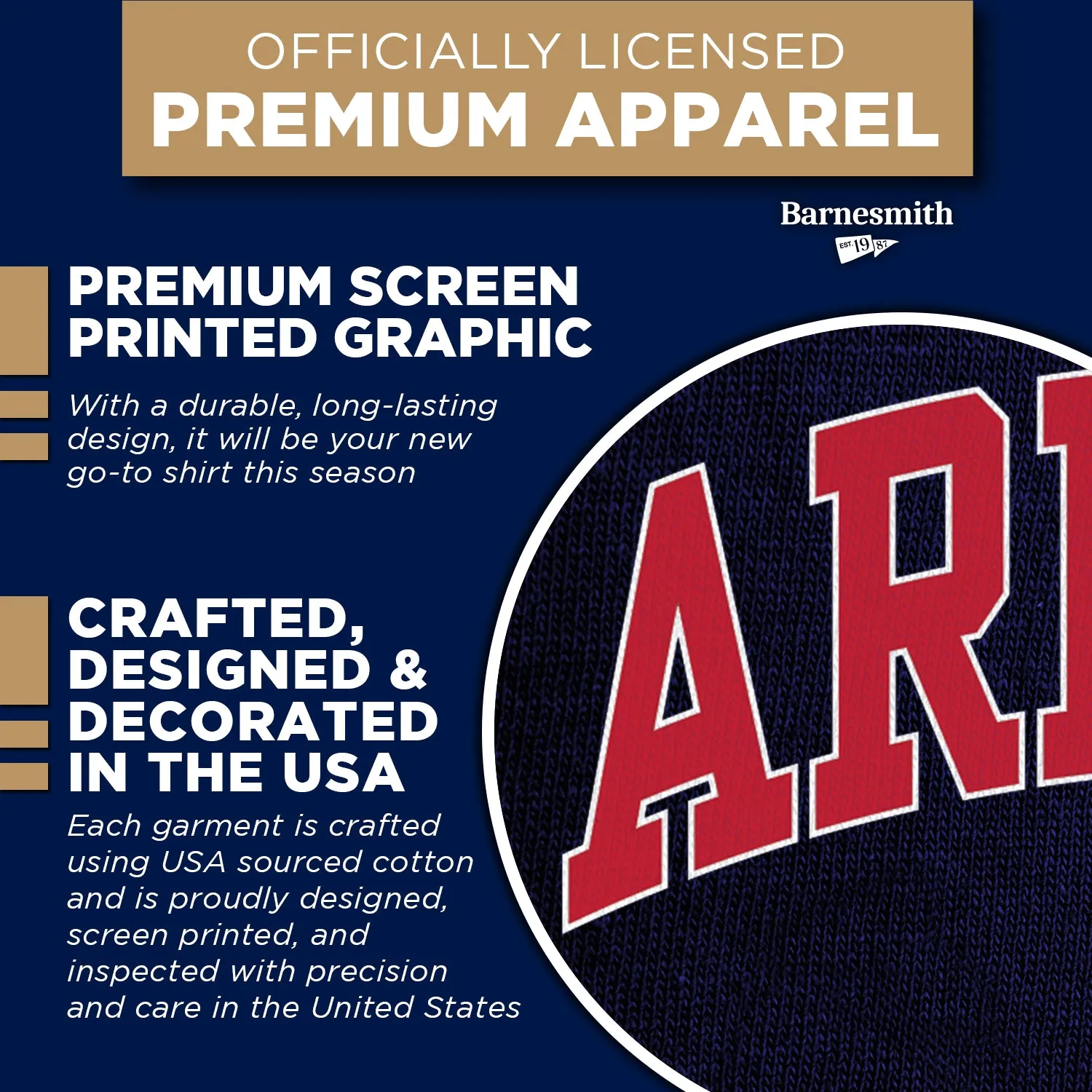 University of Arizona Classic T-Shirt (Navy) sold by Barnesmith product image thumbnail 4