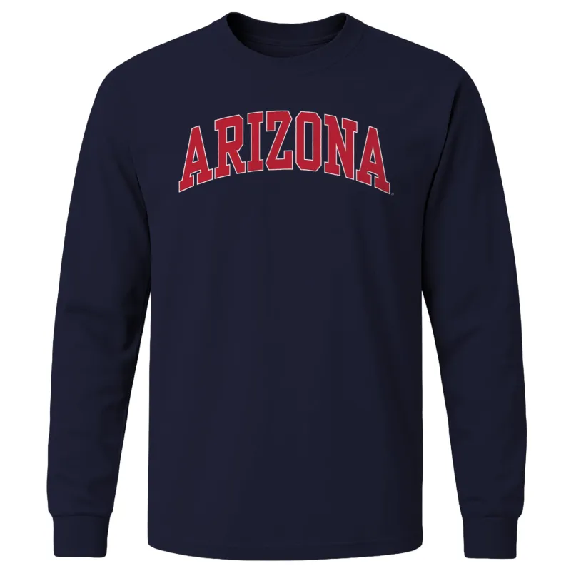 University of Arizona Classic Long Sleeve T-Shirt (Navy) sold by Barnesmith