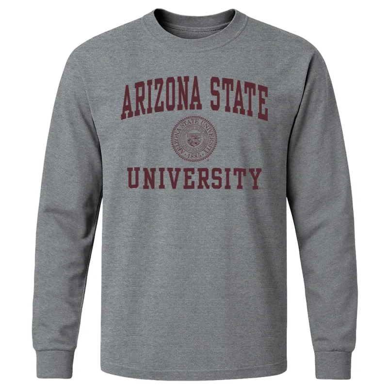 Arizona State University Heritage Long Sleeve T-Shirt (Charcoal Grey) sold by Barnesmith