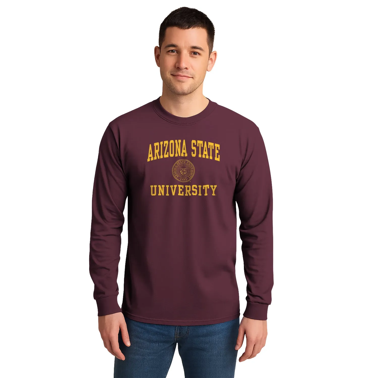 Arizona State University Heritage Long Sleeve T-Shirt (Maroon) sold by Barnesmith product image thumbnail 2