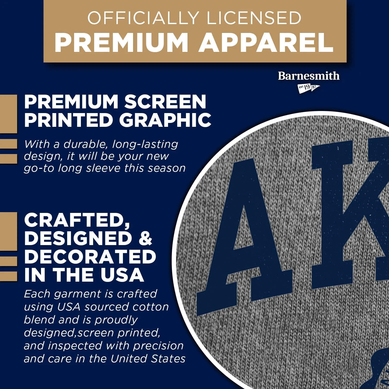 University of Akron Heritage Long Sleeve T-Shirt (Charcoal Grey) sold by Barnesmith product image thumbnail 4