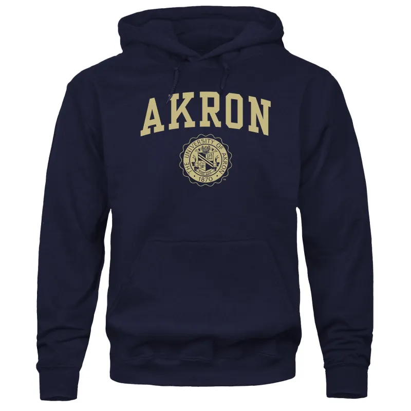 University of Akron Heritage Hooded Sweatshirt (Navy) sold by Barnesmith