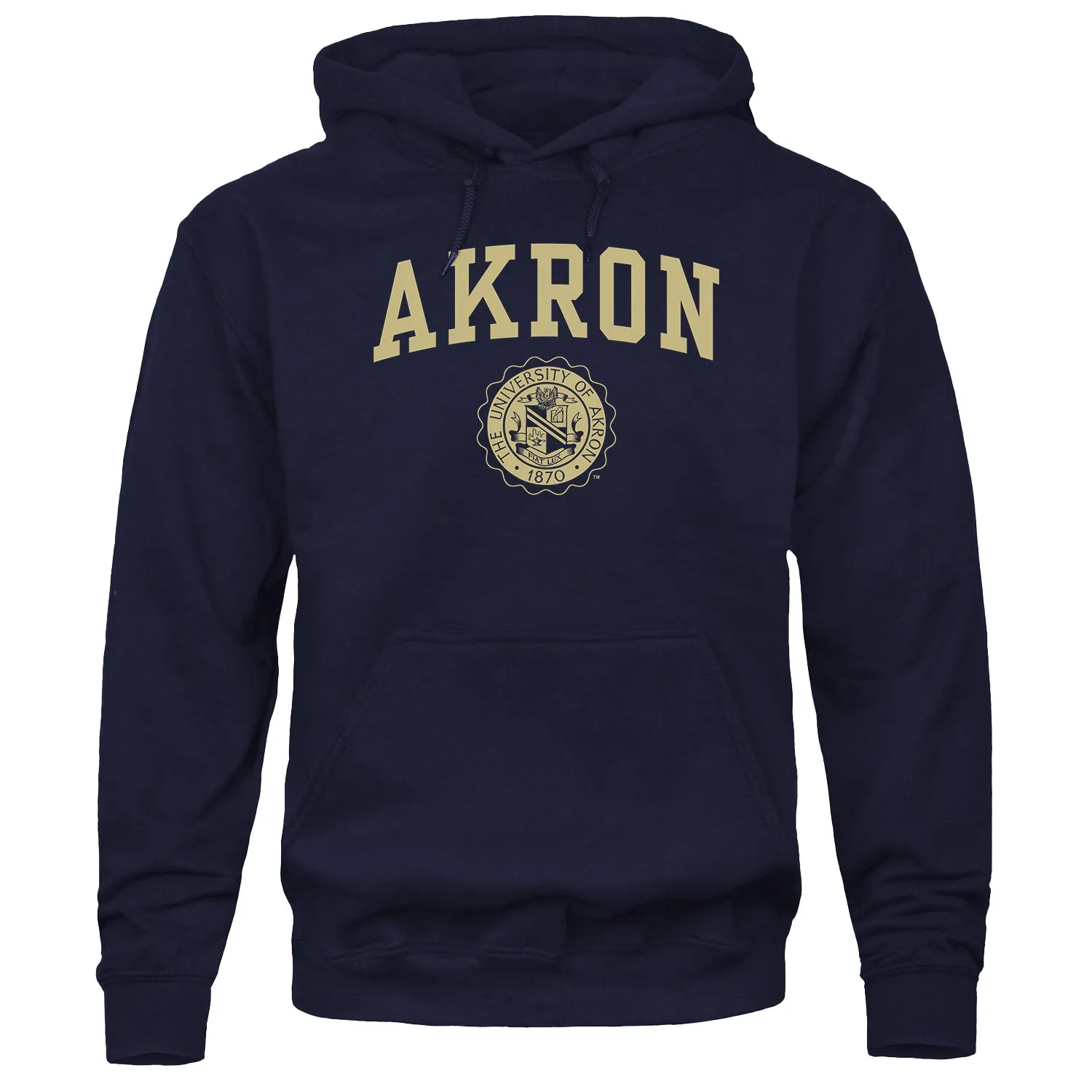 University of Akron Heritage Hooded Sweatshirt (Navy) sold by Barnesmith