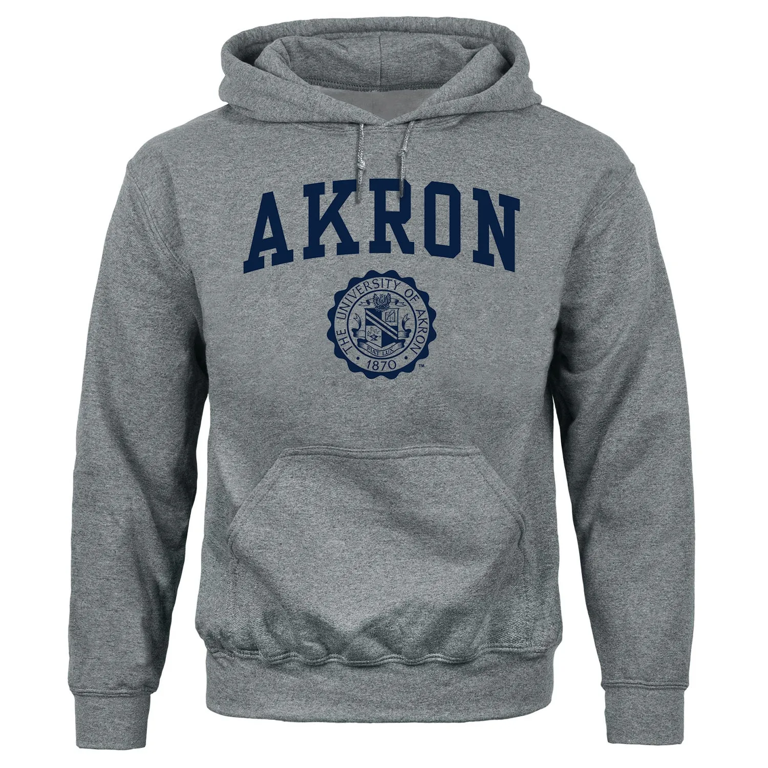 University of Akron Heritage Hooded Sweatshirt (Charcoal Grey) sold by Barnesmith