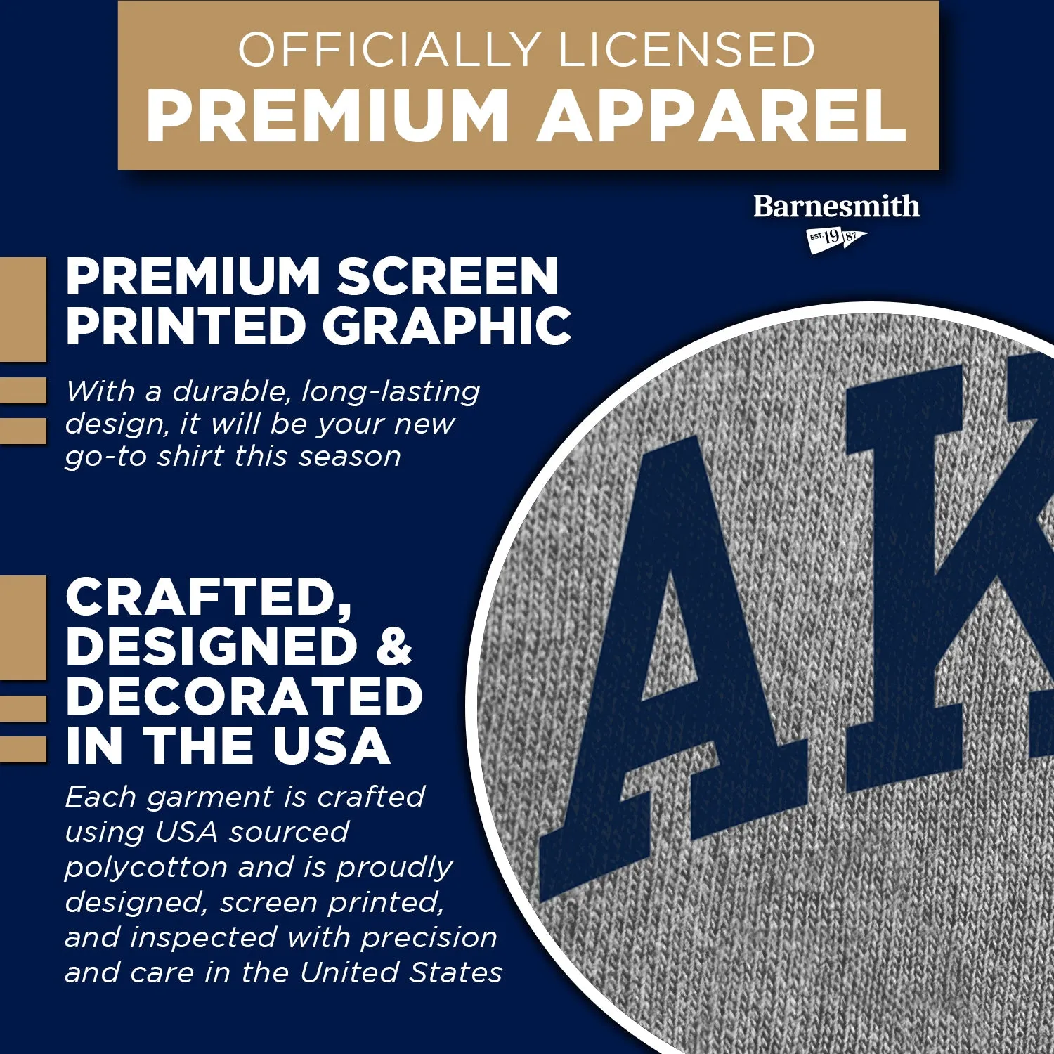 University of Akron Classic T-Shirt (Charcoal Grey) sold by Barnesmith product image thumbnail 4
