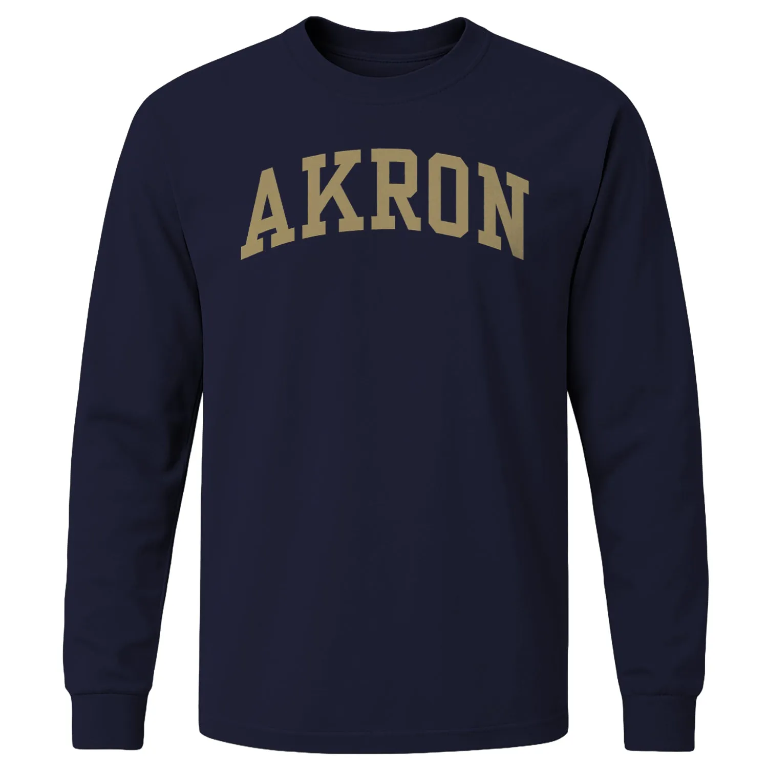 University of Akron Classic Long Sleeve T-Shirt (Navy) sold by Barnesmith