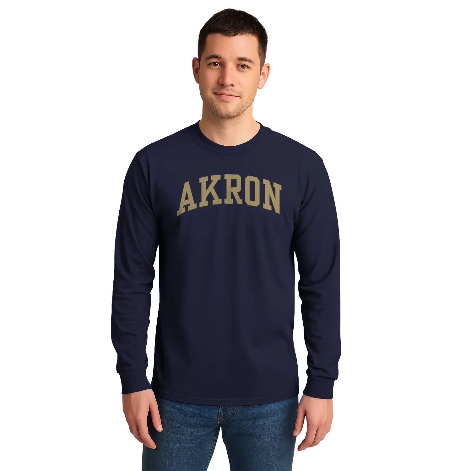 University of Akron Classic Long Sleeve T-Shirt (Navy) sold by Barnesmith product image thumbnail 2