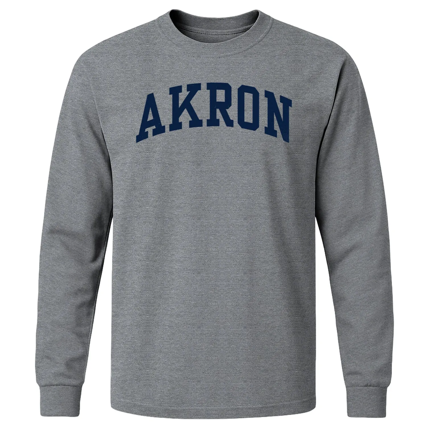 University of Akron Classic Long Sleeve T-Shirt (Charcoal Grey) sold by Barnesmith